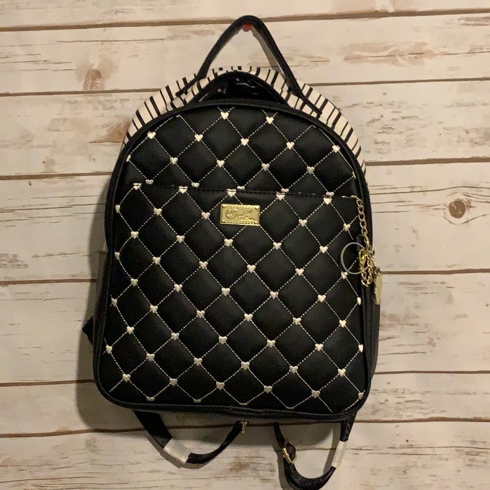 NWT Betsey Johnson Black and White Mini backpack - Picture 2 of 12